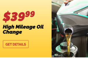 high mileage oil change coupon